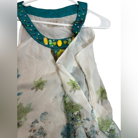 Vintage Y2K 90s LM Lulu Multi Textured Print Tank Bead Accents Size Medium - Picture 10 of 10